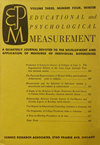 EDUCATIONAL AND PSYCHOLOGICAL MEASUREMENT雜志封面